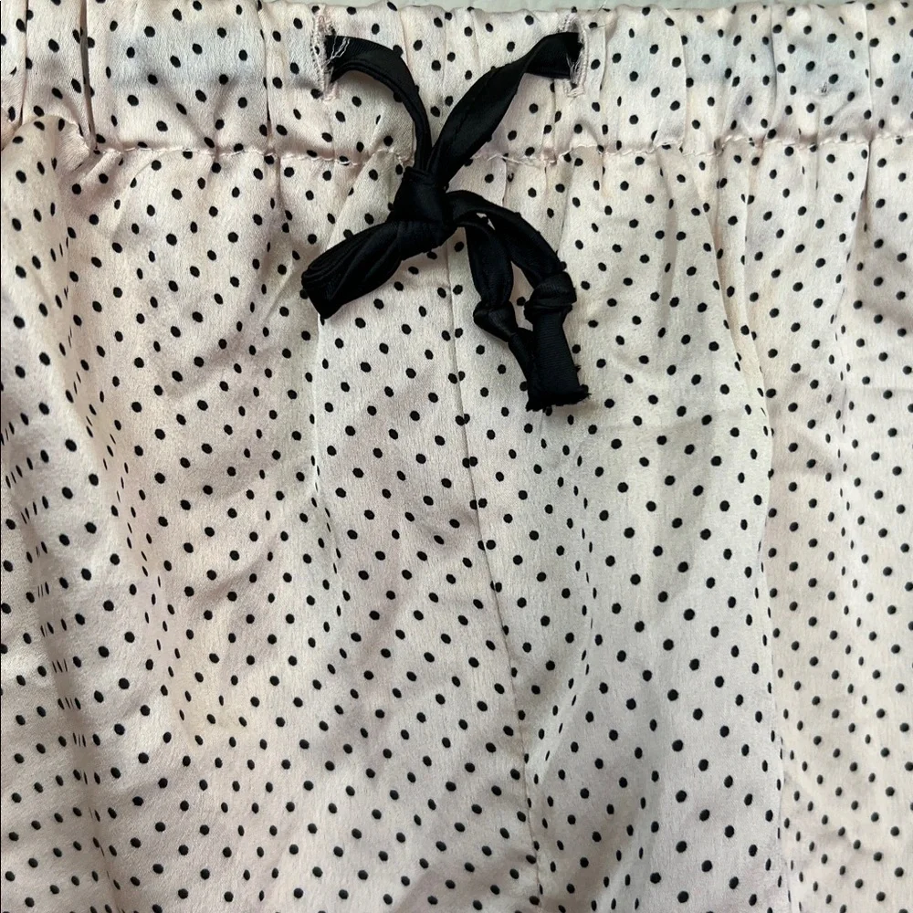 She + Sky Black And Pink Polka Dot Pajama Set Size M
